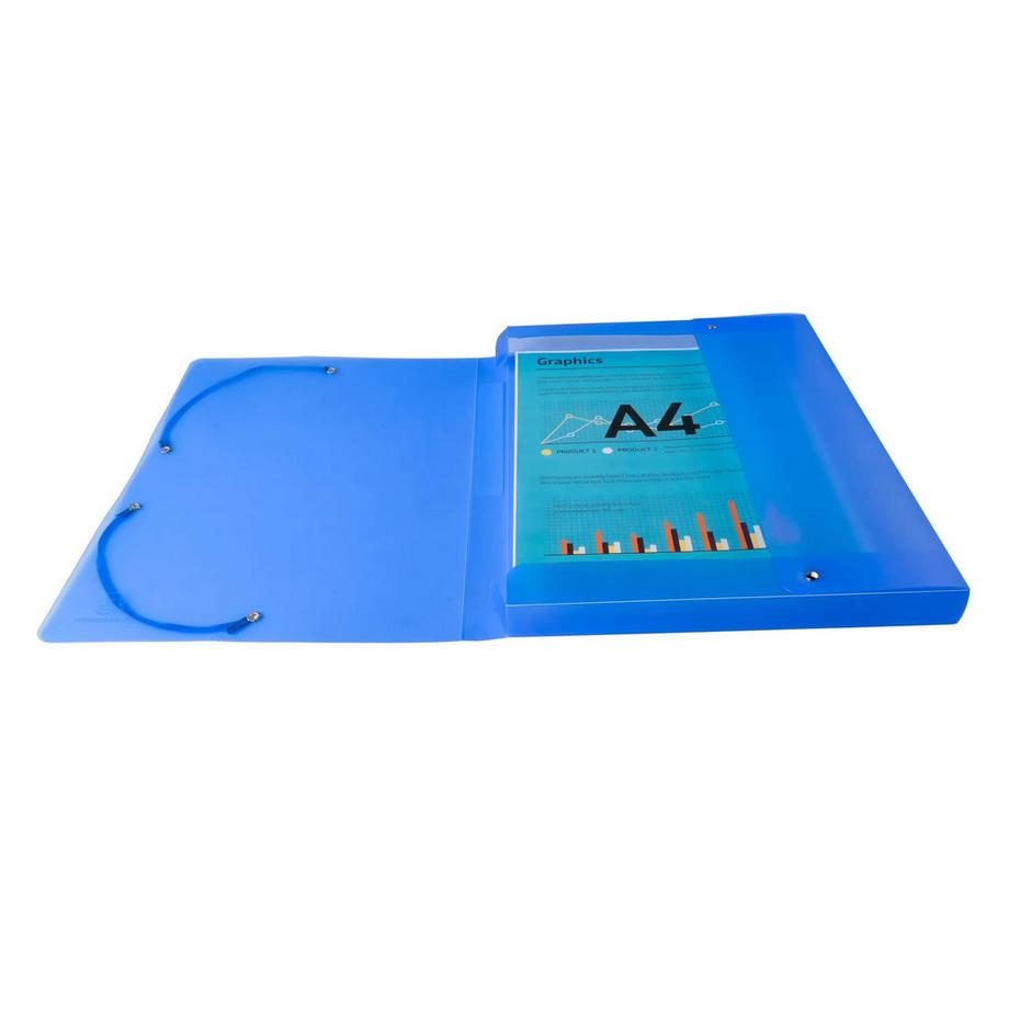 Exacompta Boite de classement en polypropylène Dos 25mm Chromaline - A4 - x 4  