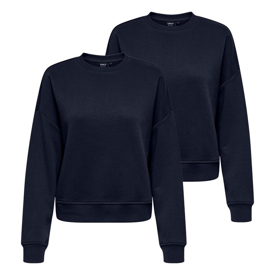Sweat-shirt  Paquet de 2 Coupe ample-ONLSWEAT LIFE CREW OVERSIZE SWT 2P