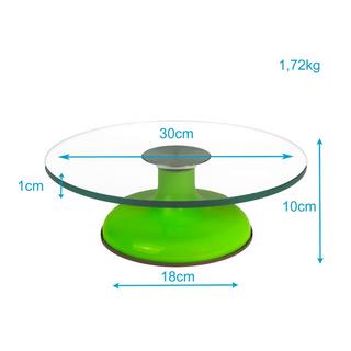 Intirilife Intirilife Plateau à Gâteau Pivotant avec Base Antidérapante  