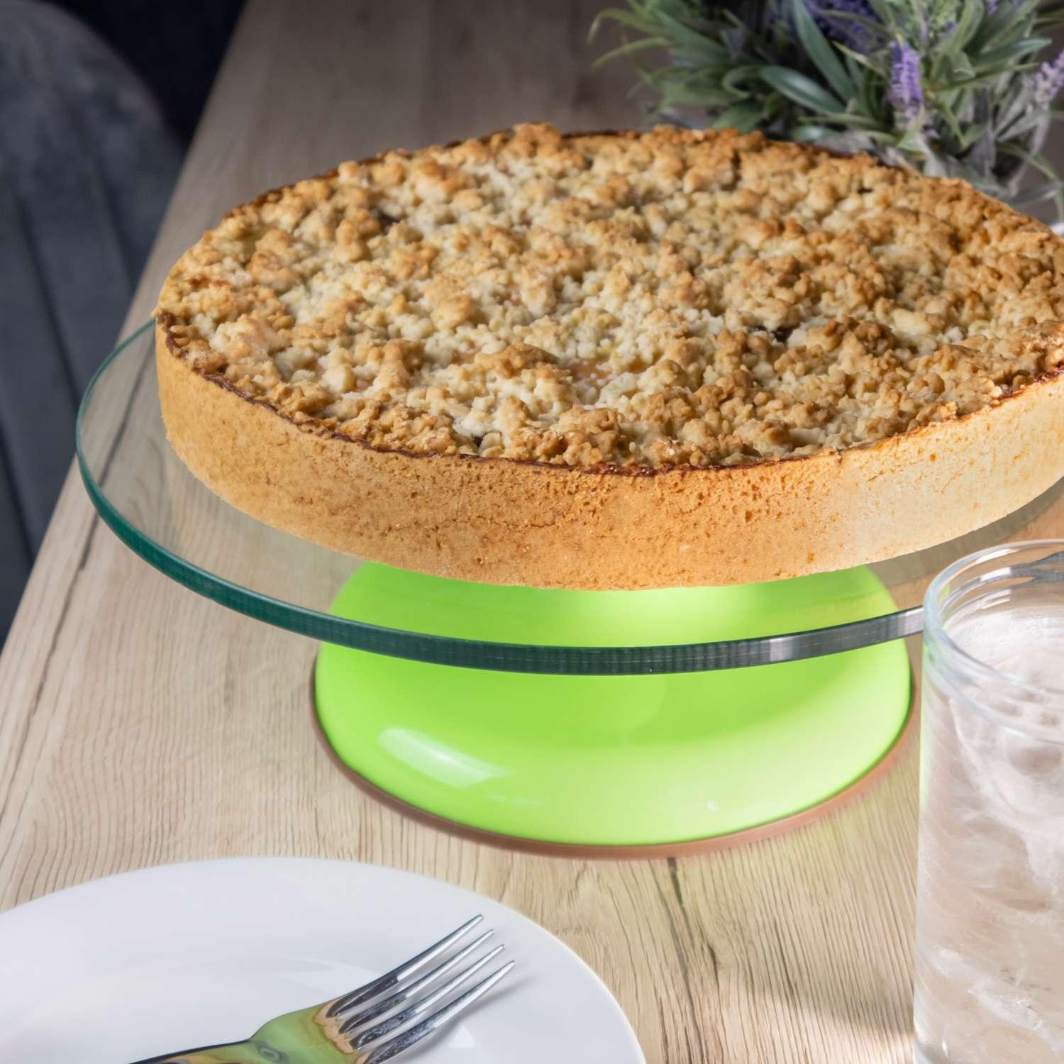 Intirilife Intirilife Plateau à Gâteau Pivotant avec Base Antidérapante  