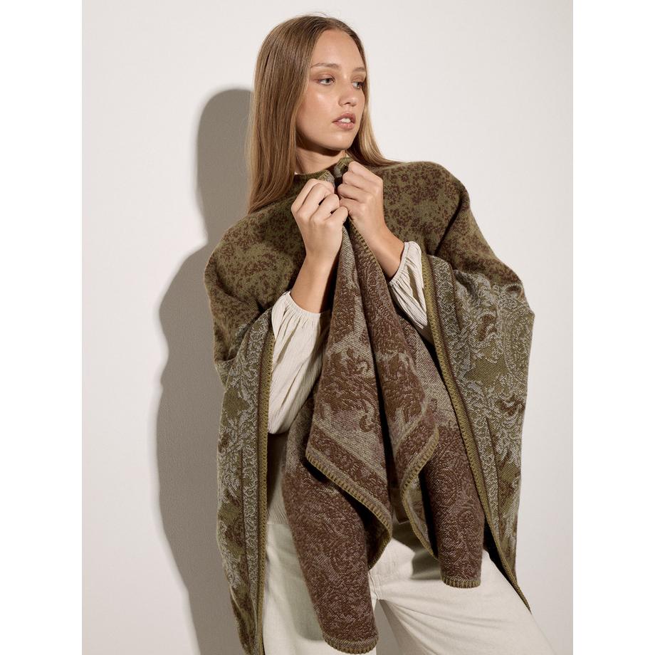 APRICOT Cape-couverture à bordure paisley  