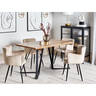 Beliani Table de repas en MDF Industriel UPTON  