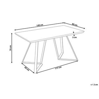 Beliani Table de repas en MDF Industriel UPTON  