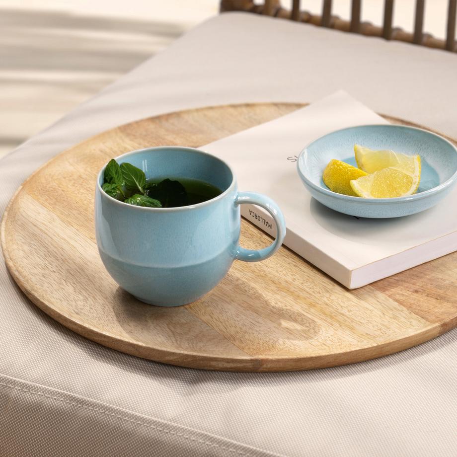 like. by Villeroy & Boch Bicchiere c.manico Perlemor Aqua  