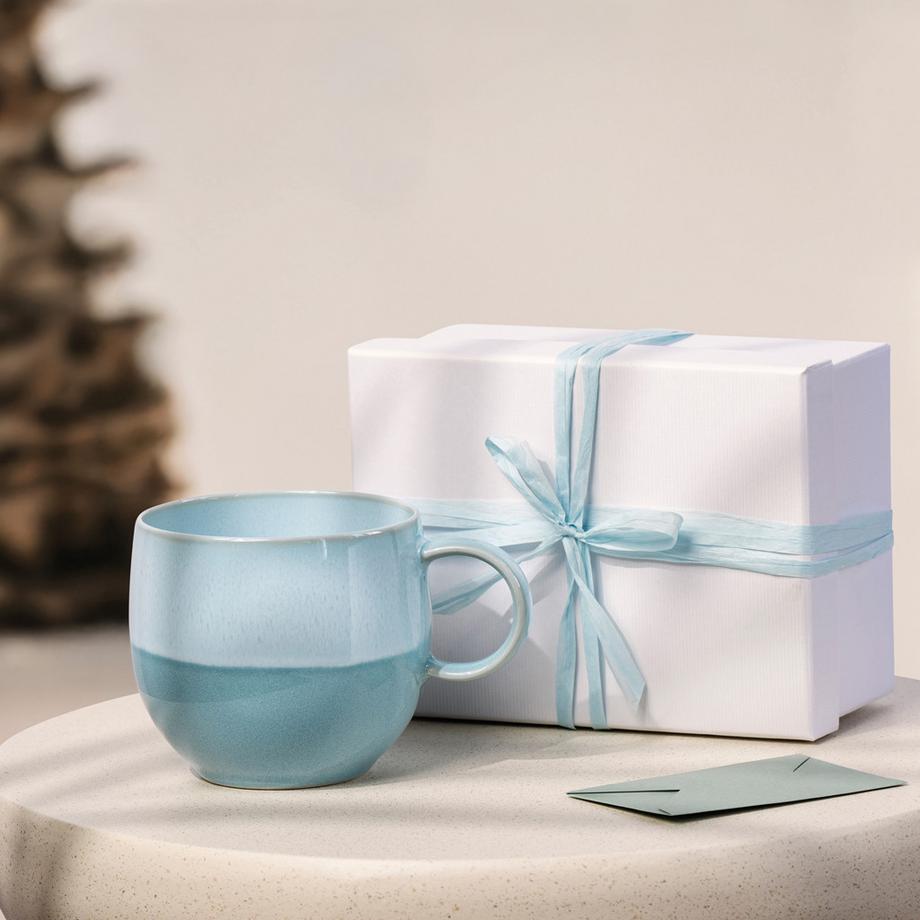 like. by Villeroy & Boch Bicchiere c.manico Perlemor Aqua  