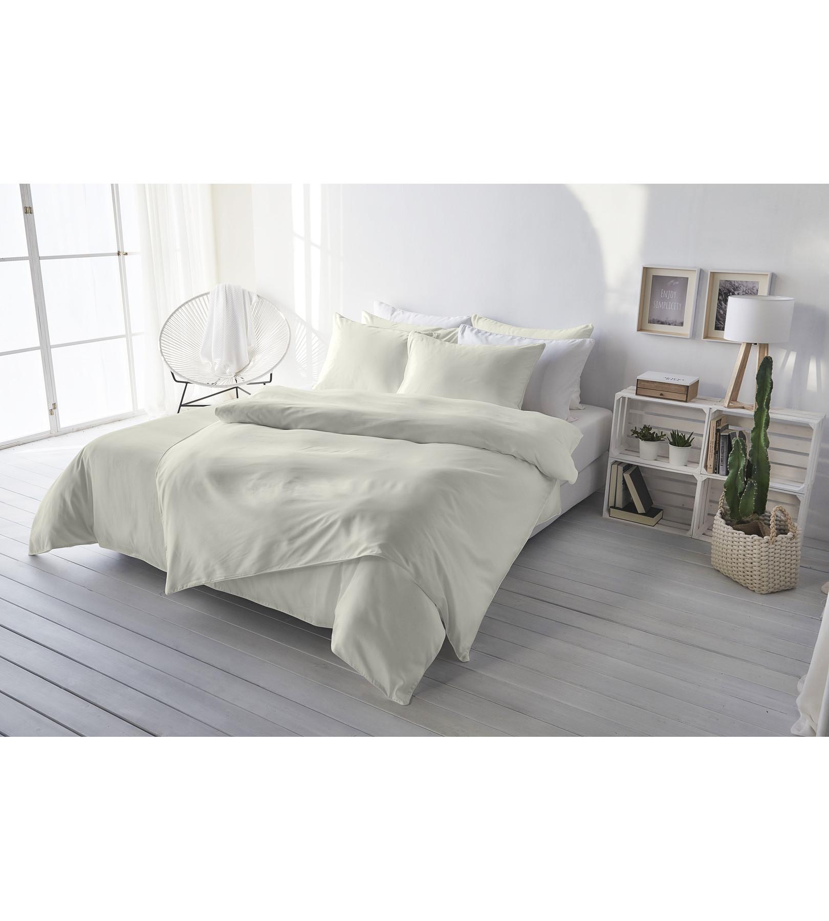 Living Home Uni Satin Taie d'oreiller  