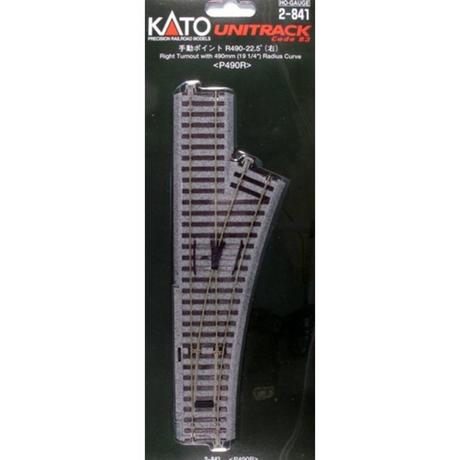 KATO  H0 souple manuel, droite 246 mm avec courbe R490-22.5° 