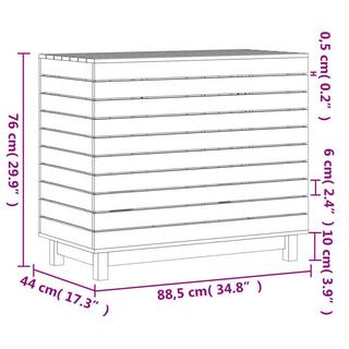 VidaXL  Wäschetruhe kiefernholz 