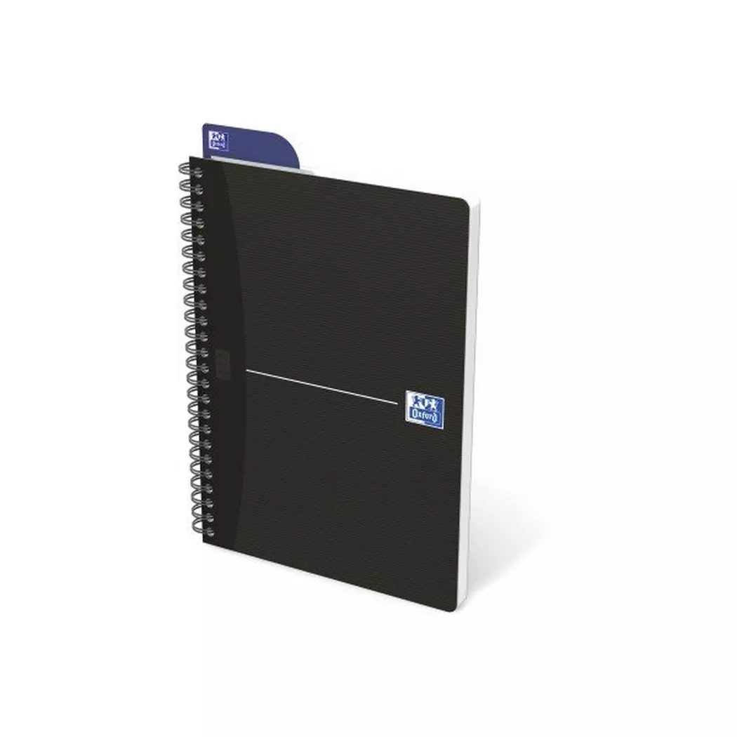 Oxford -  Spiralbuch Smart Black A5 100103627 liniert 6mm, 90g 90 Blatt, DIN A5