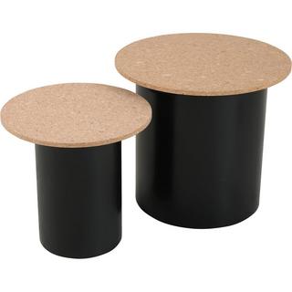 mutoni Table d'appoint Frabsta naturel 50 (lot de 2)  