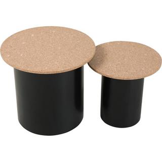 mutoni Table d'appoint Frabsta naturel 50 (lot de 2)  