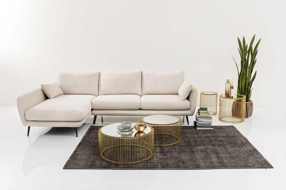 KARE Design Ecksofa Amalfi Links creme 275  