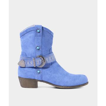 Western-Stiefeletten mit gesticktem Riemen