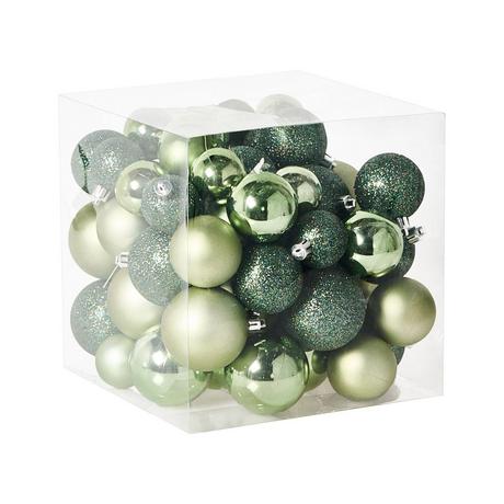 Beliani Weihnachtskugel 60er Set aus Kunststoff Klassisch TYIN  