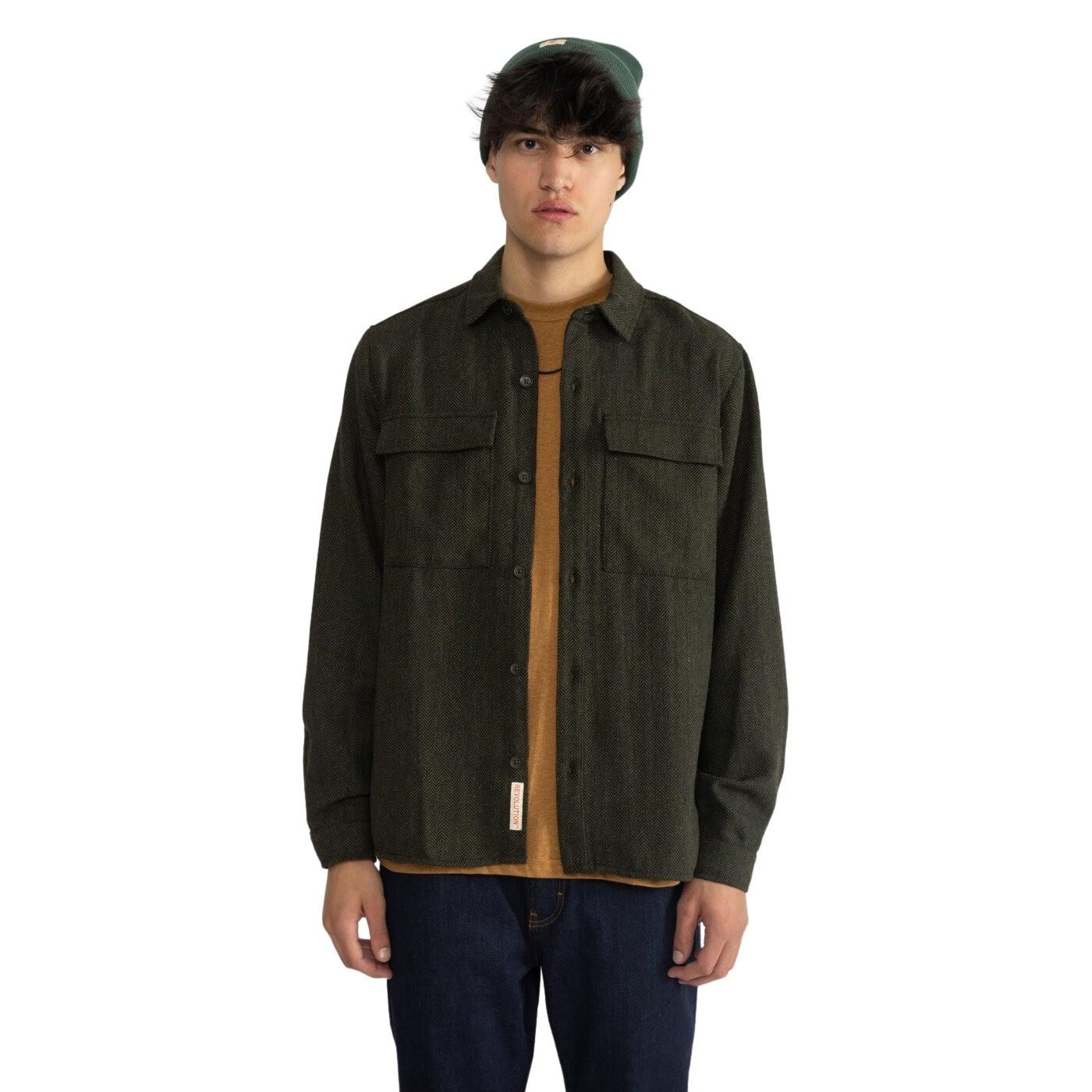 Revolution Utility Fischgräten Überhemd  