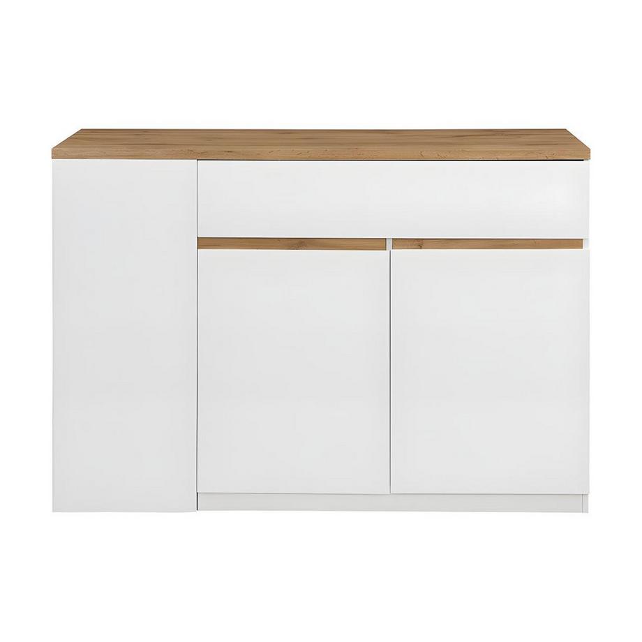 Vente-unique  Ilot central de cuisine MEILI avec rangements Chêne 