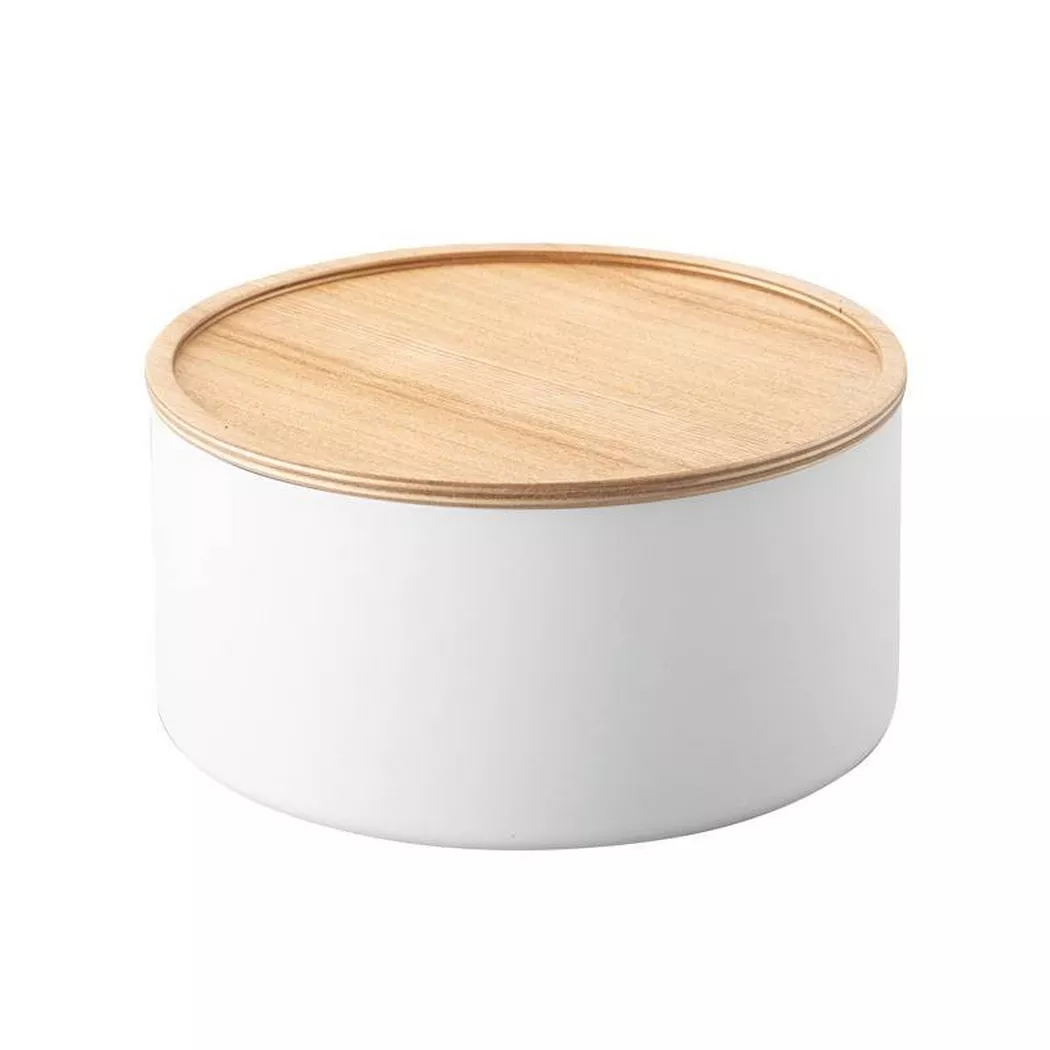 Yamazaki - Aufbewahrungsbehälter tief RIN, One Size, Weiss
