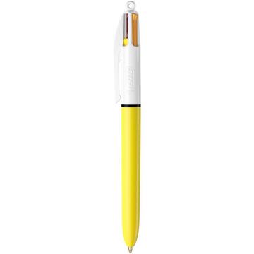 BIC 949898 stylo à bille Orange, Violet, Violet, Jaune Stylo à bille rétractable avec clip Moyen 1 pièce(s)