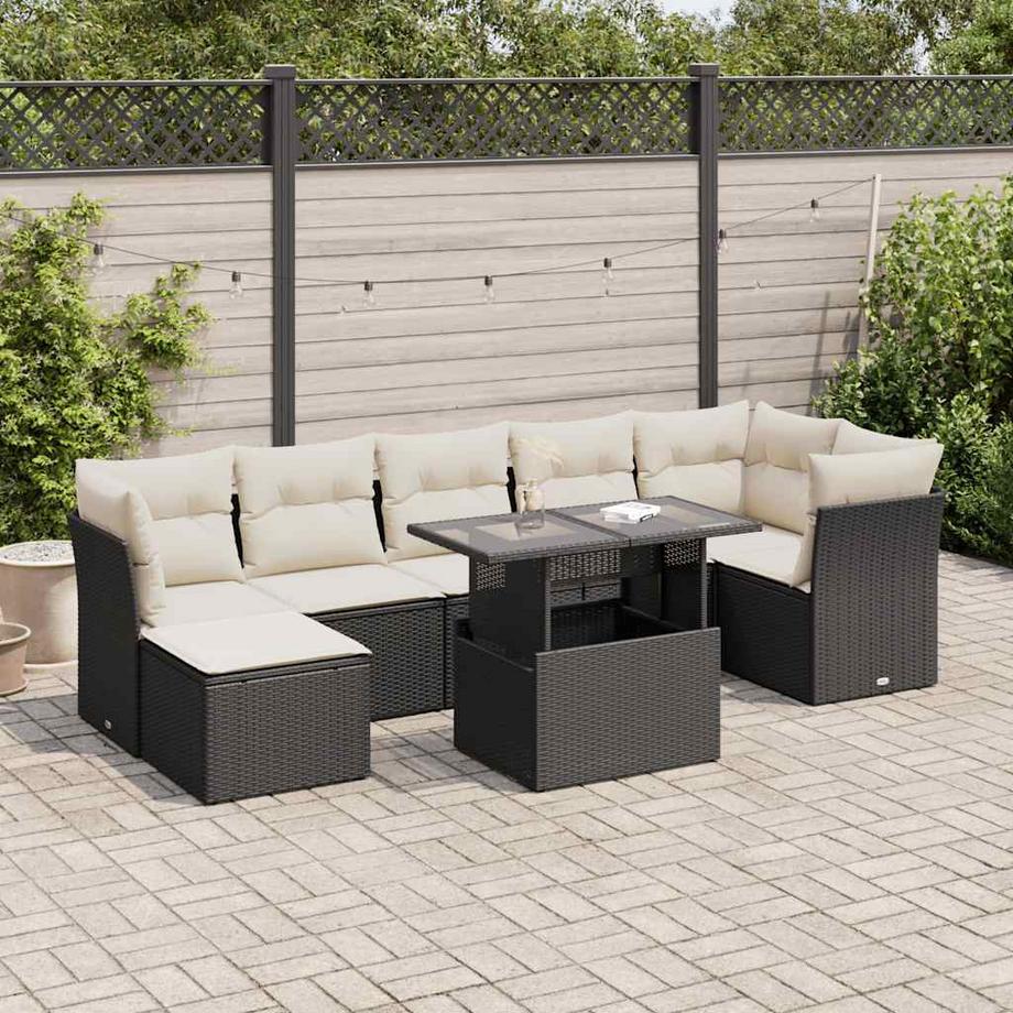 VidaXL set di divani da giardino Polirattan  