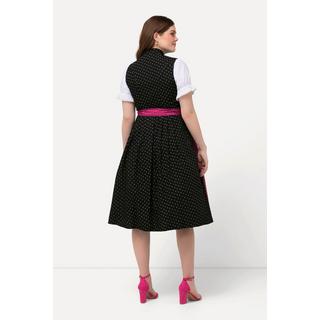 Ulla Popken Dirndl Boutons Décoratifs Col Montant Sans Manches  