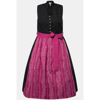 Ulla Popken Dirndl Boutons Décoratifs Col Montant Sans Manches  