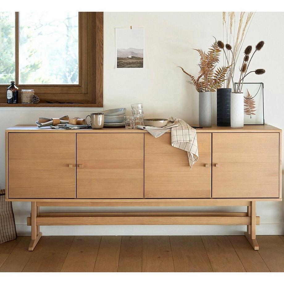 La Redoute Intérieurs Lot de 2 torchons tissé teint coton/lin  