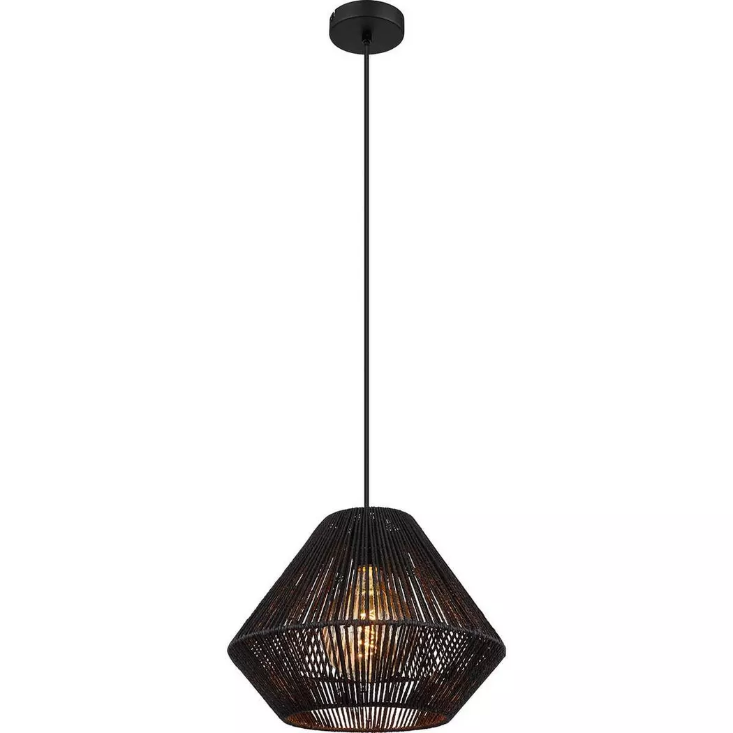 mutoni light – Hängeleuchte Houdini Metall matt 1xE27 35, One Size, Schwarz