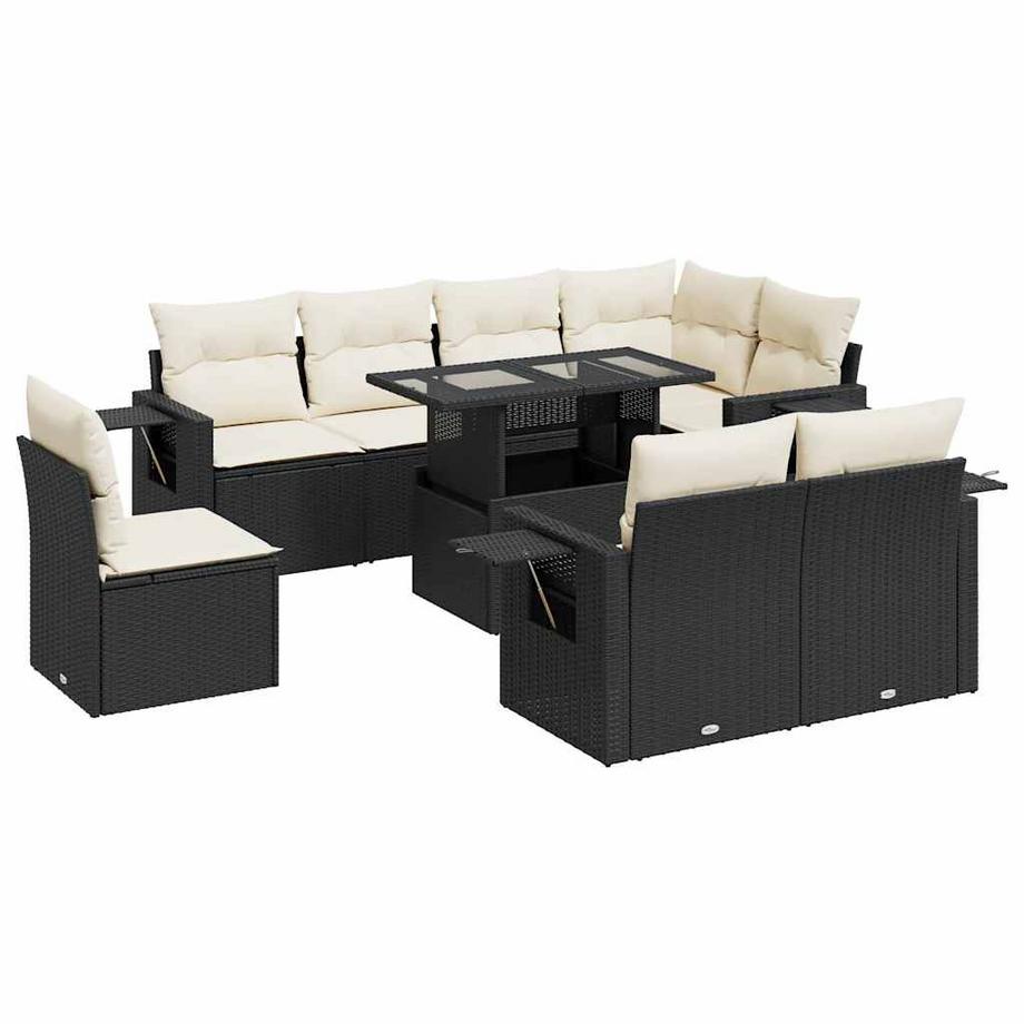 Ensemble de canapés de jardin rotin synthétique