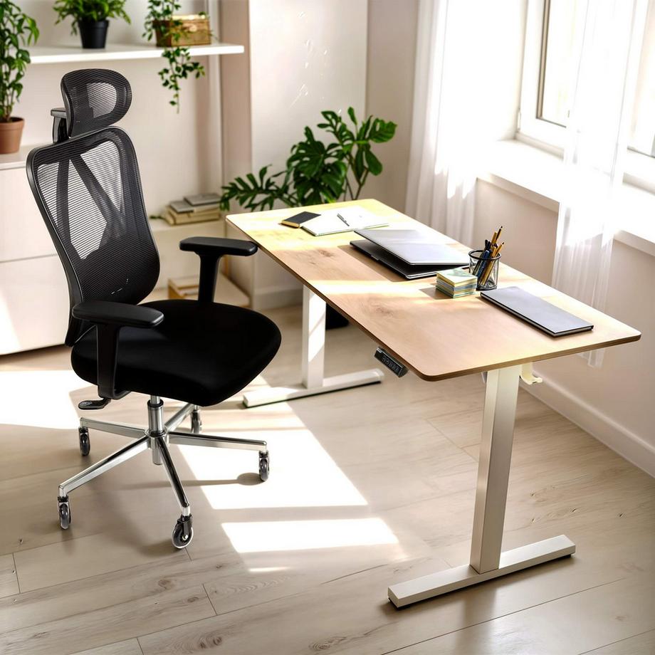 Arebos Chaise de bureau, chaise de bureau avec appui-tête réglable  