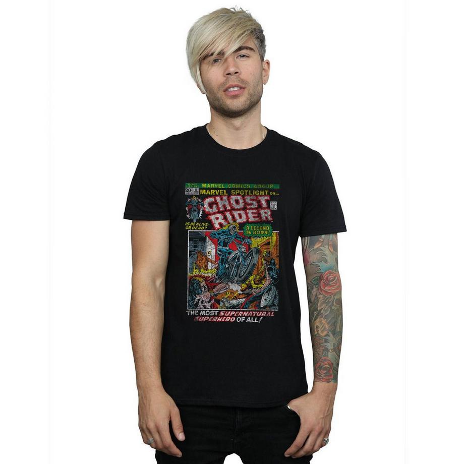MARVEL T-shirt Ghost Rider Distressed Spotlight  
