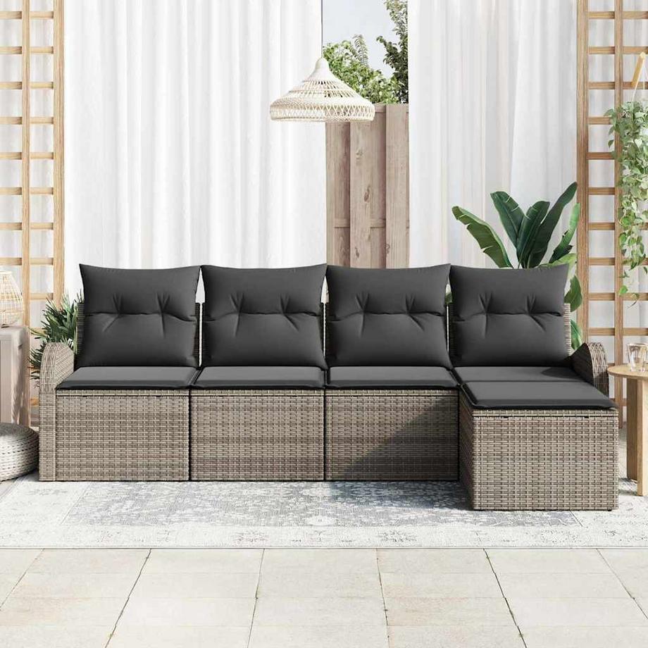 VidaXL Canapé de jardin poly rattan  