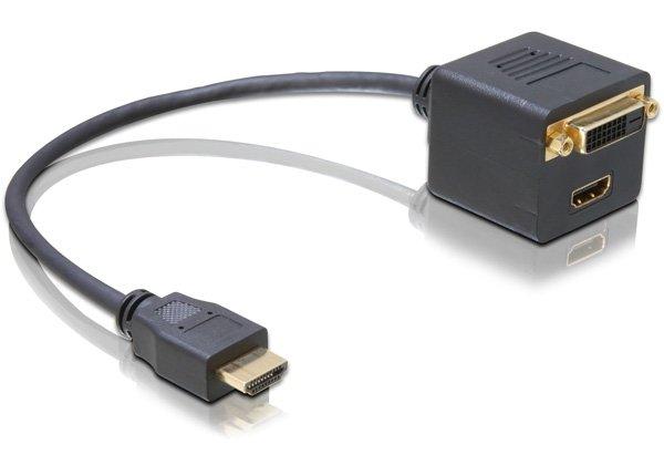 DeLock  DeLOCK 65054 cavo e adattatore video 0,2 m HDMI tipo A (Standard) HDMI + DVI Nero 