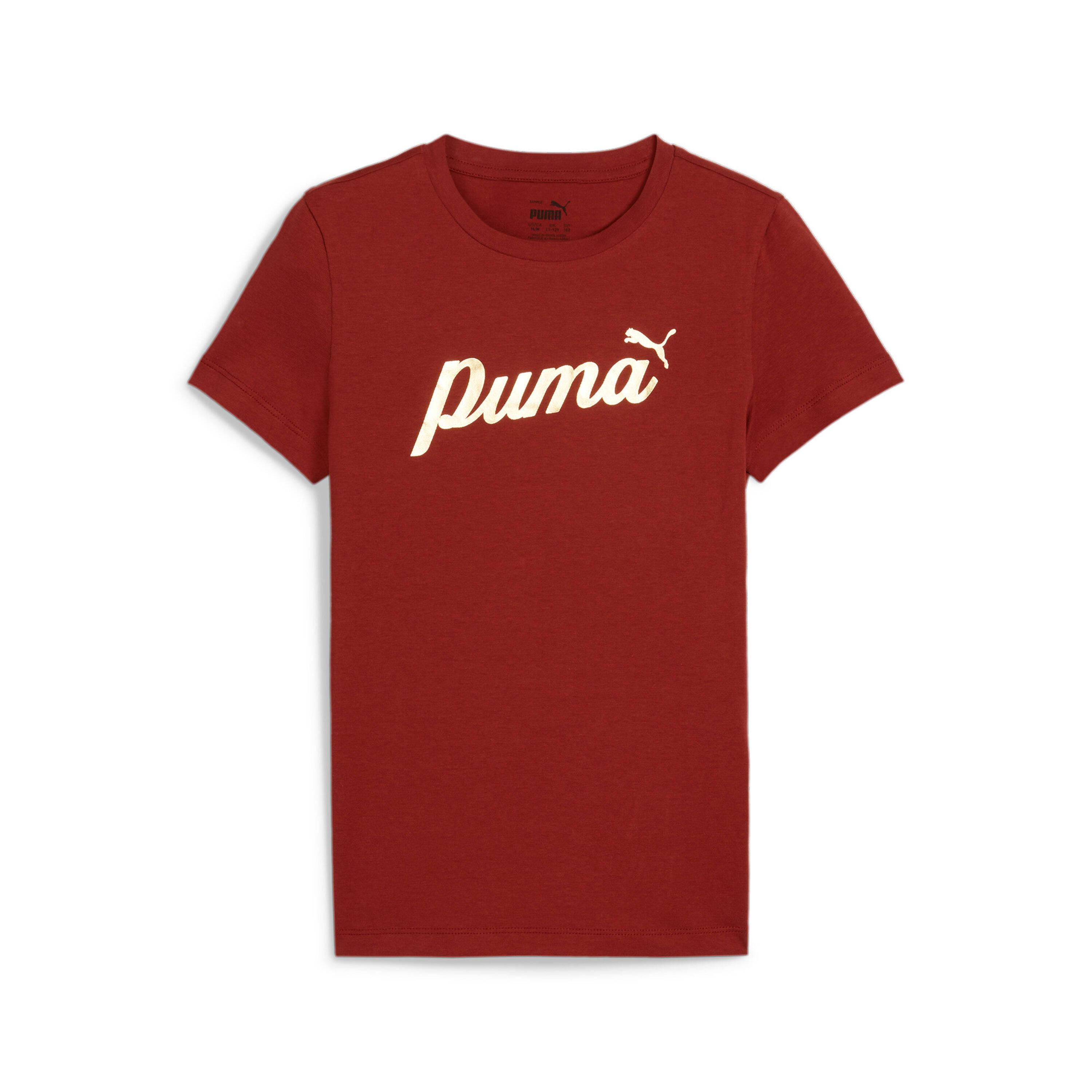 PUMA  t-shirt fille ess+ script metallic 