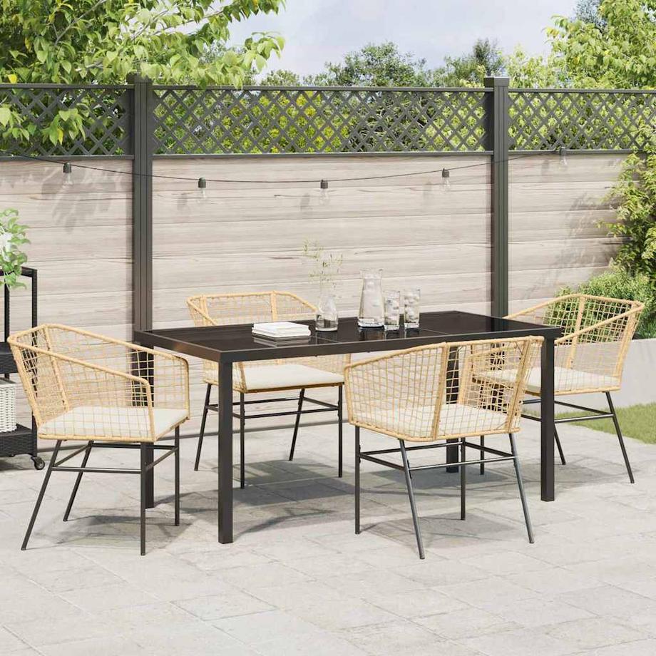VidaXL Ensemble de salle à manger pour jardin poly rattan  