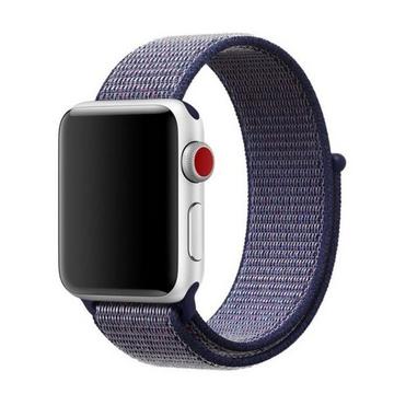 Apple Watch 42 / 44mm - Cinturino in nylon con chiusura in velcro blu scuro