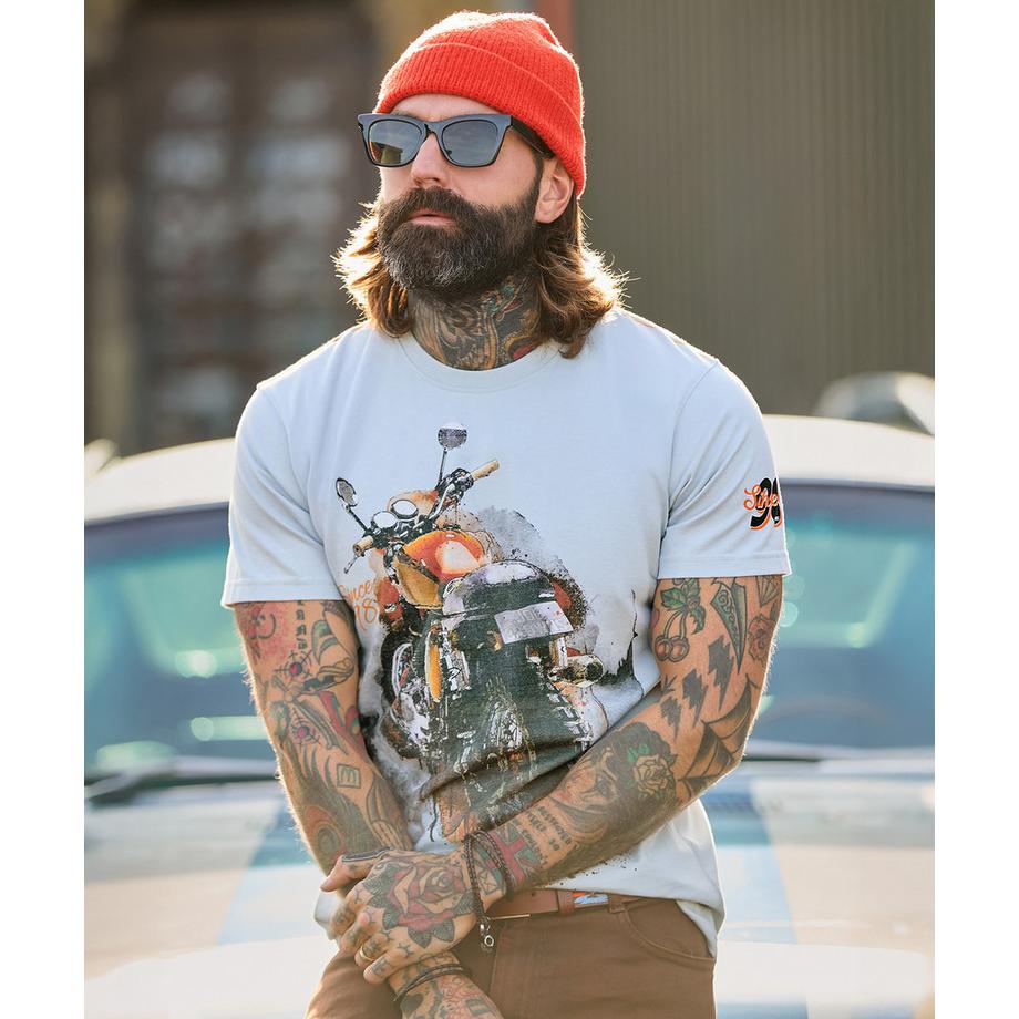 Joe Browns T-Shirt mit gemaltem Motorradmotiv  
