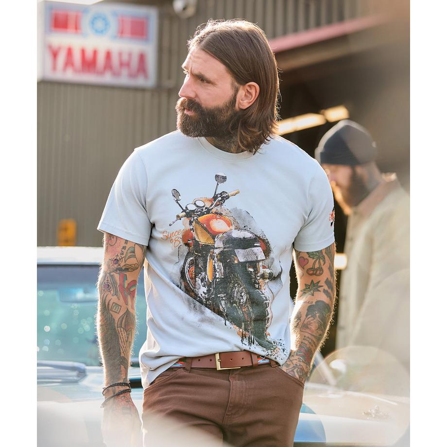 Joe Browns T-Shirt mit gemaltem Motorradmotiv  
