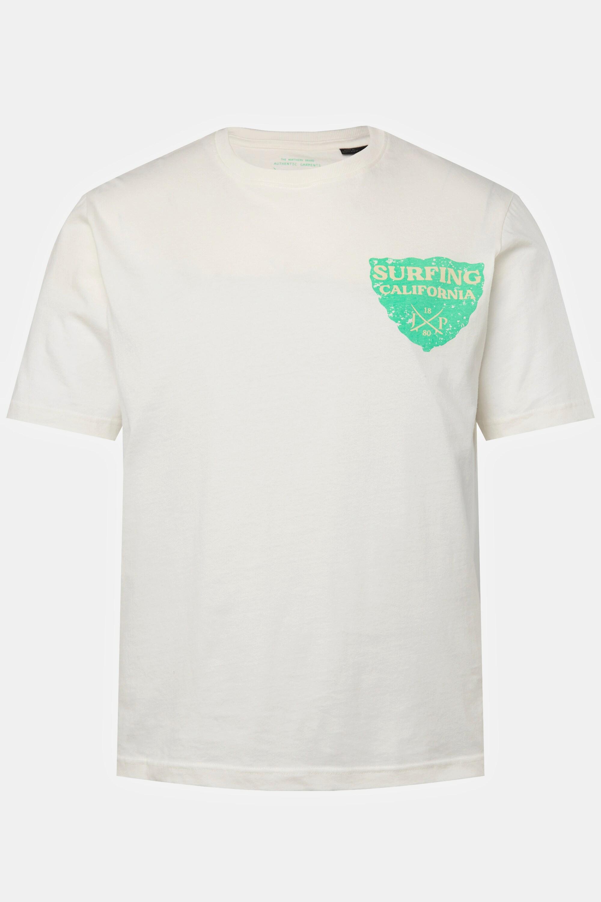 JP1880 Halbarm Brust-Print Rundhals T-Shirt  