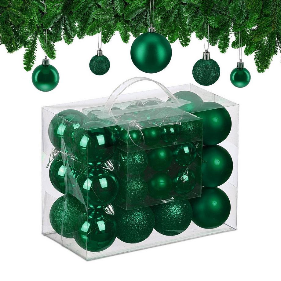 Set di palline per albero di Natale, confezione da 50