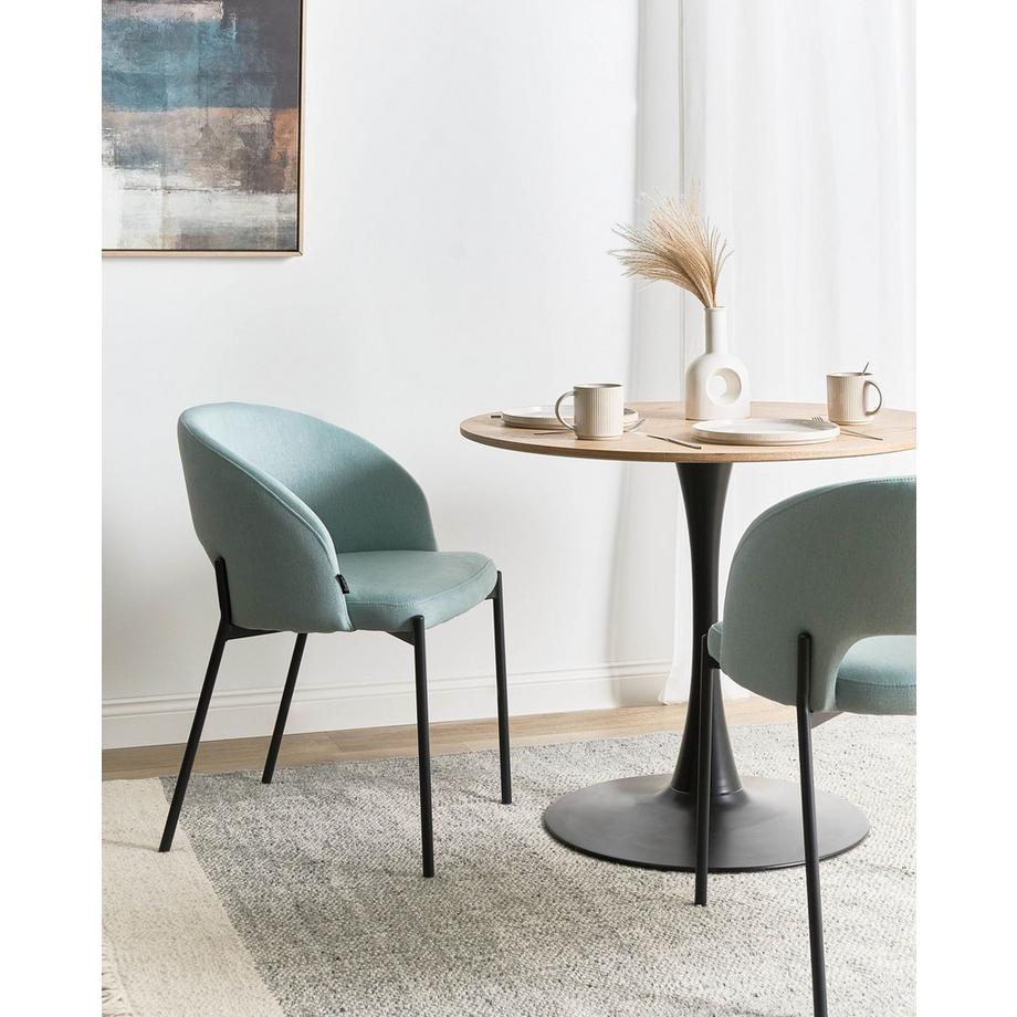 Beliani Esszimmerstuhl 2er Set aus Stoff Modern PENNY  