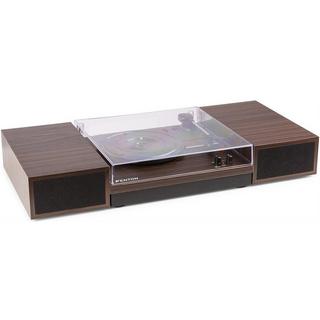 Fenton  RP165D Plattenspieler mit Lautsprechern, Holzoptik 