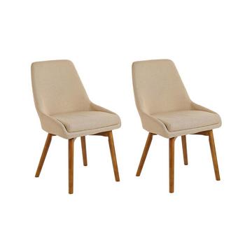 Lot de 2 chaises en Polyester Traditionnel MELFORT