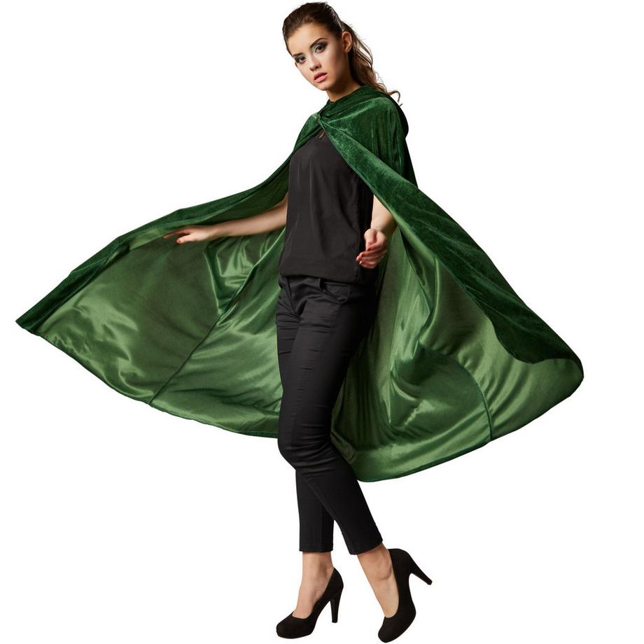 Tectake  Mantello in velluto con cappuccio 