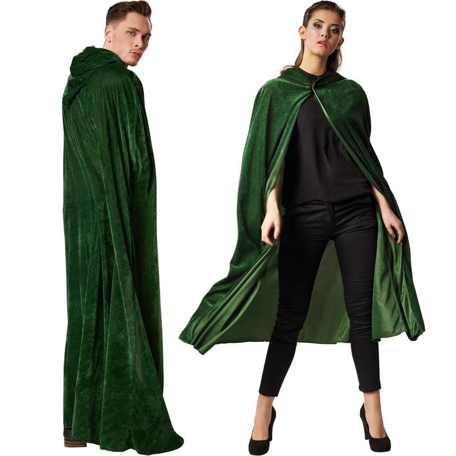 Tectake  Mantello in velluto con cappuccio 