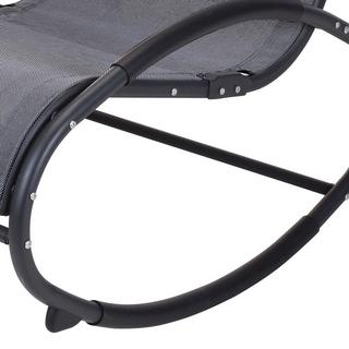 FS-STAR Schaukelstuhl mit Kissen dunkel  