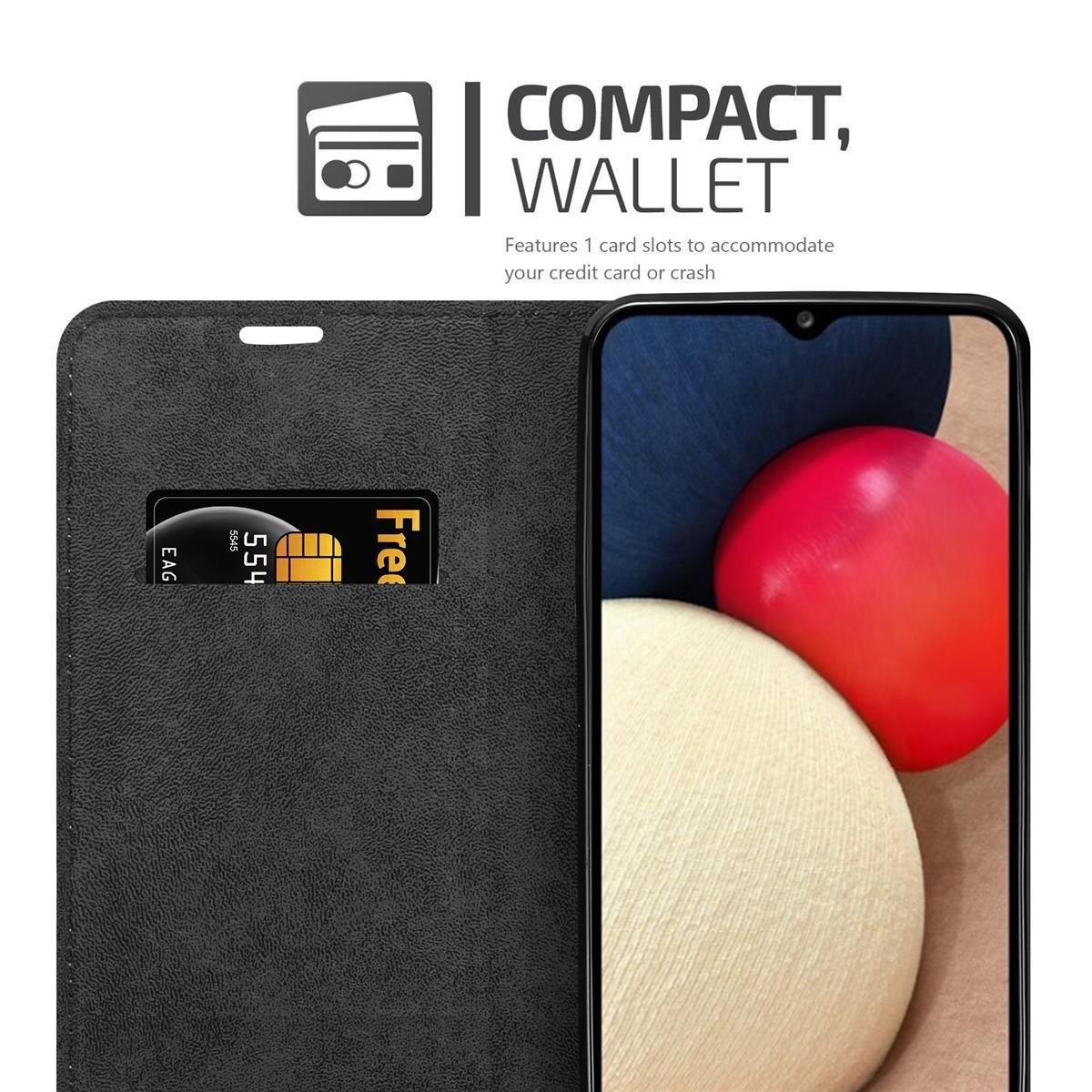 Cadorabo  Housse compatible avec Samsung Galaxy A02s - Coque de protection avec fermeture magnétique, fonction de support et compartiment pour carte 