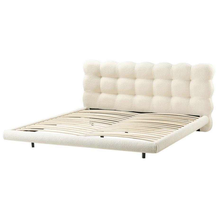 Beliani Letto en Bouclé Minimalista SOULISSE  