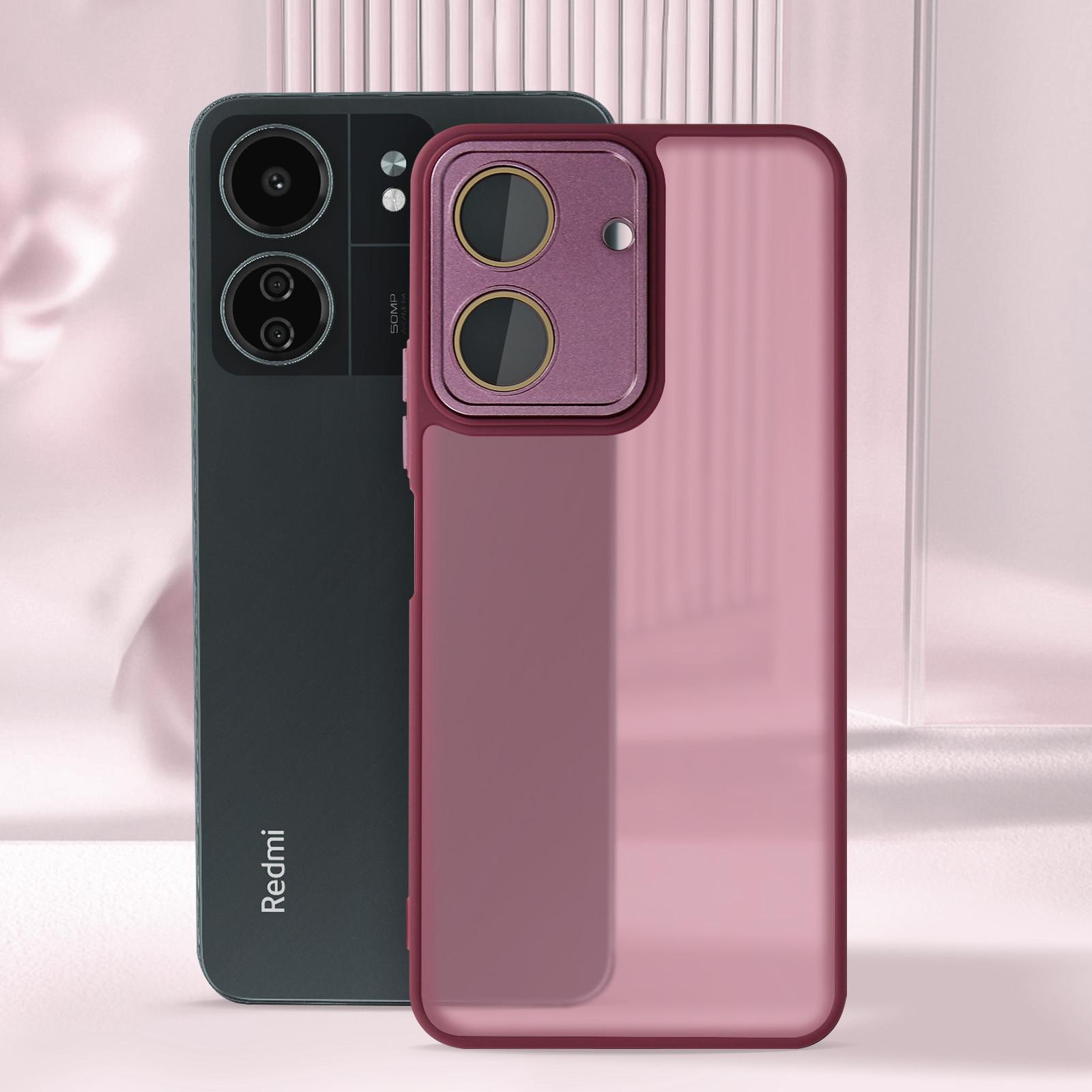 Avizar  Coque Redmi 13C Aubergine Translucide 