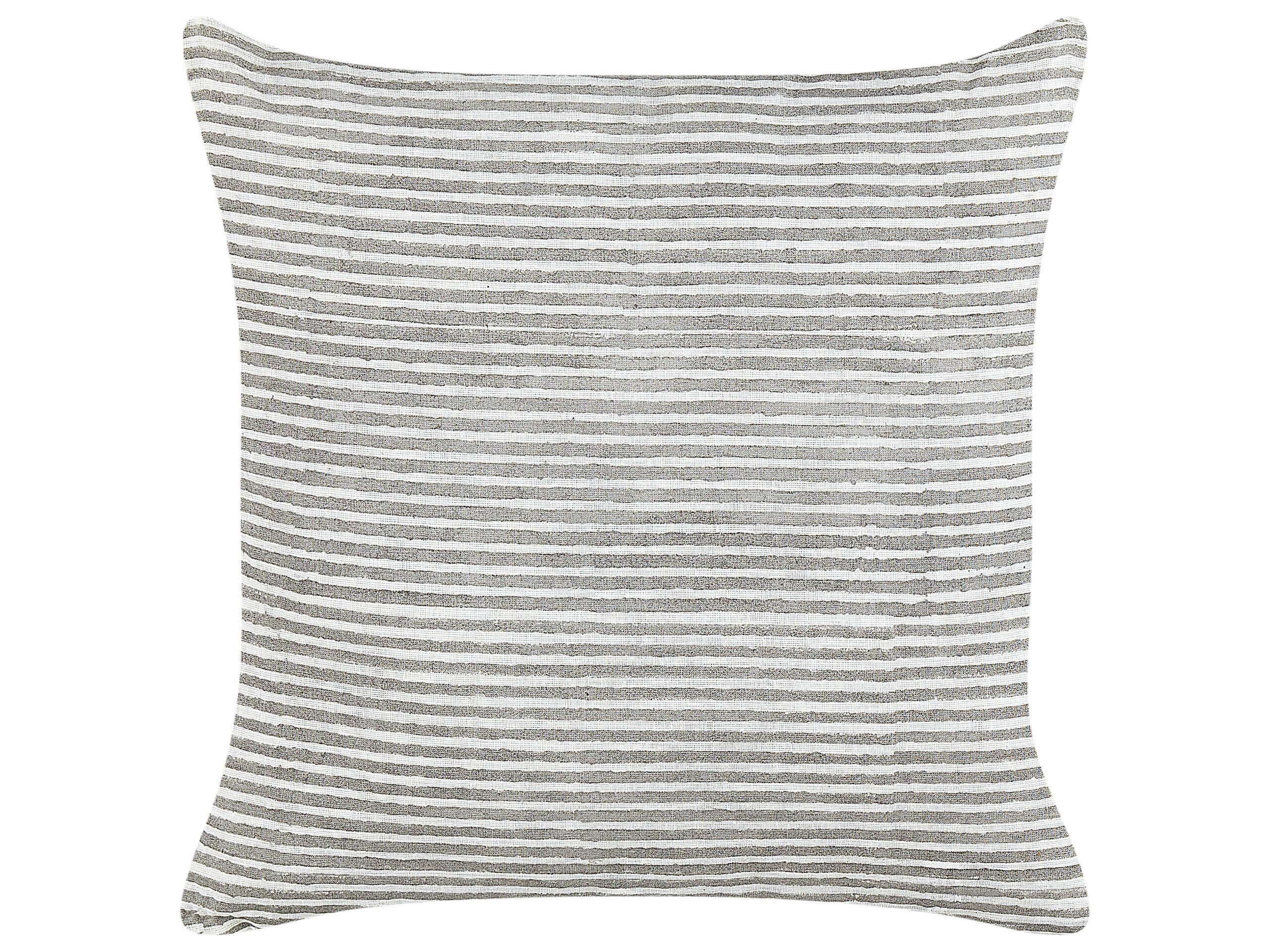 Beliani Lot de 2 coussins décoratifs en Lin Moderne KANPAS  