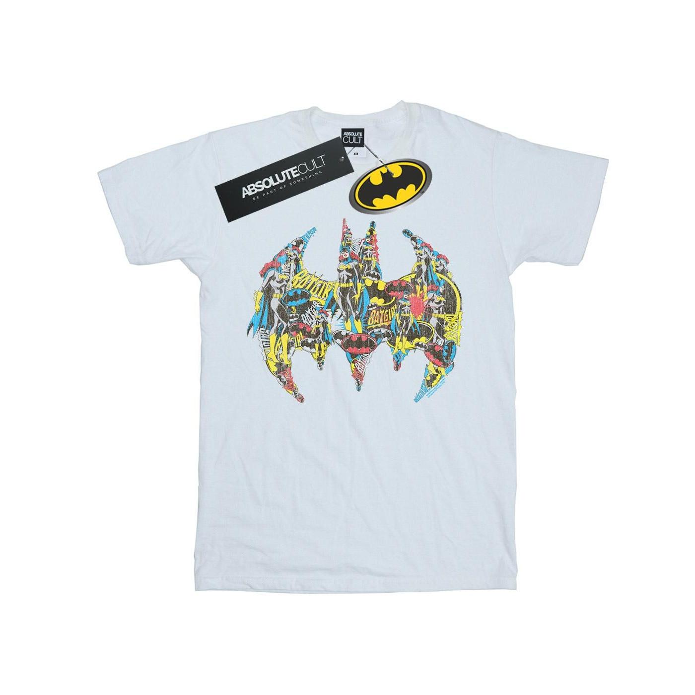 DC COMICS  Tshirt BATMAN BATGIRL LOGO COLLAGE 